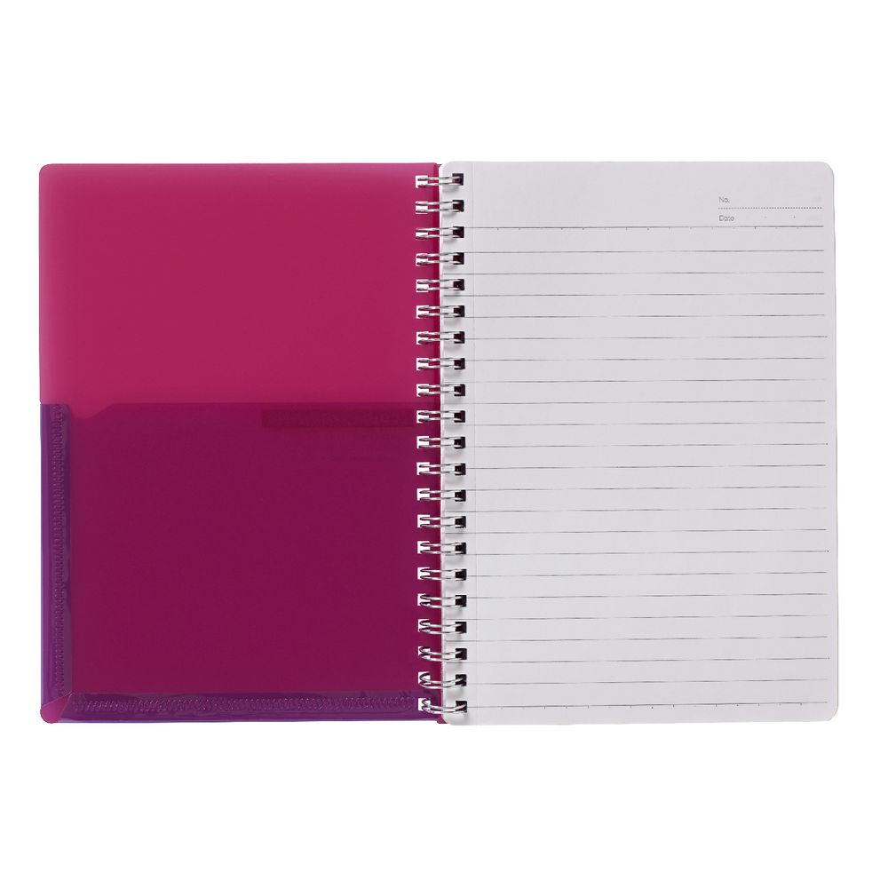 Kokuyo Color Tag B6 Twin Ring Notebook BiColor Pink Officeworks