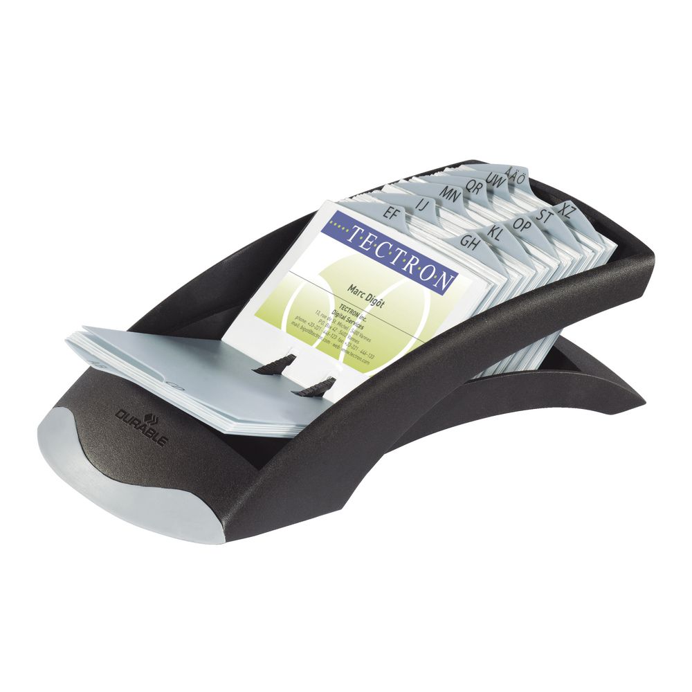 Durable Visifix Desk Vegas Business Card File 200 Capacity