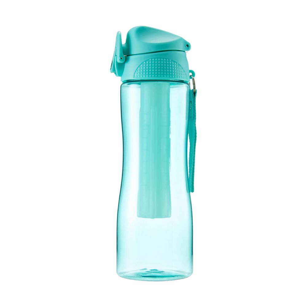 Curve Push Button Sipper Drink Bottle 600mL Teal