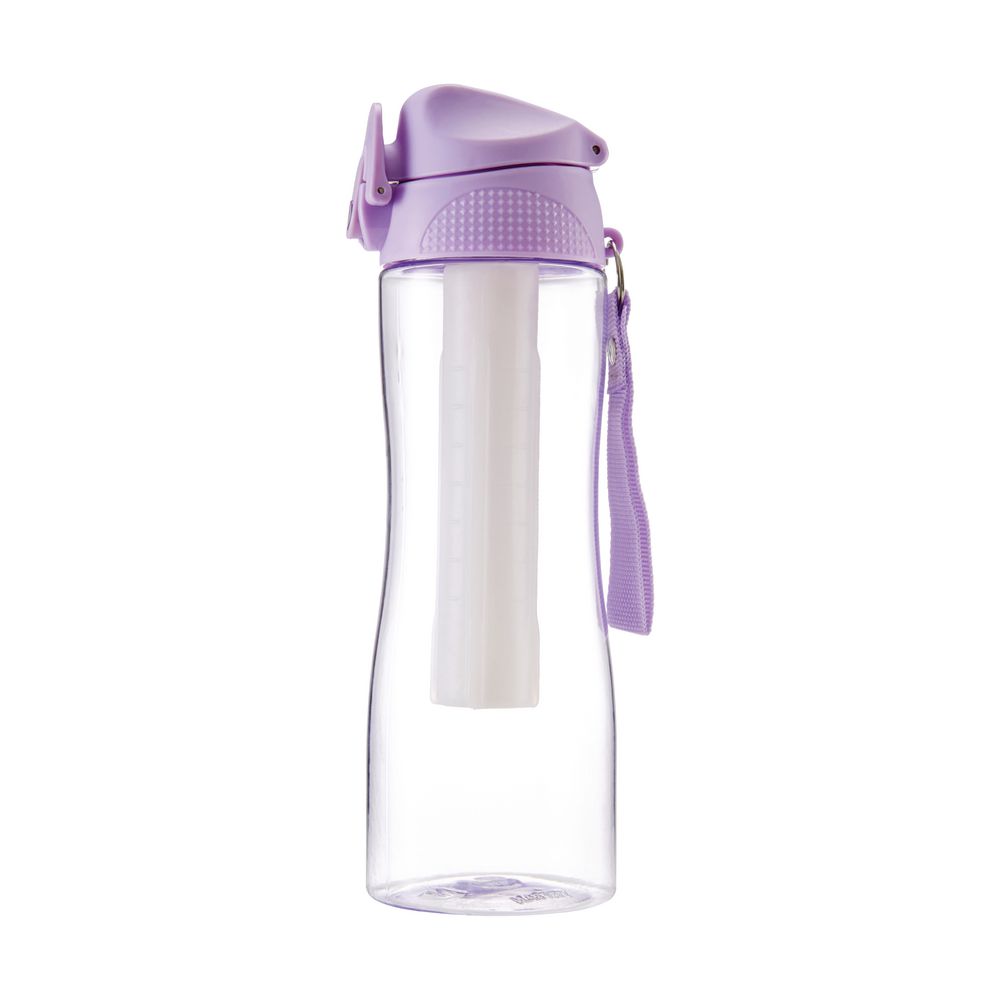 Curve Push Button Sipper Drink Bottle 600mL Lilac