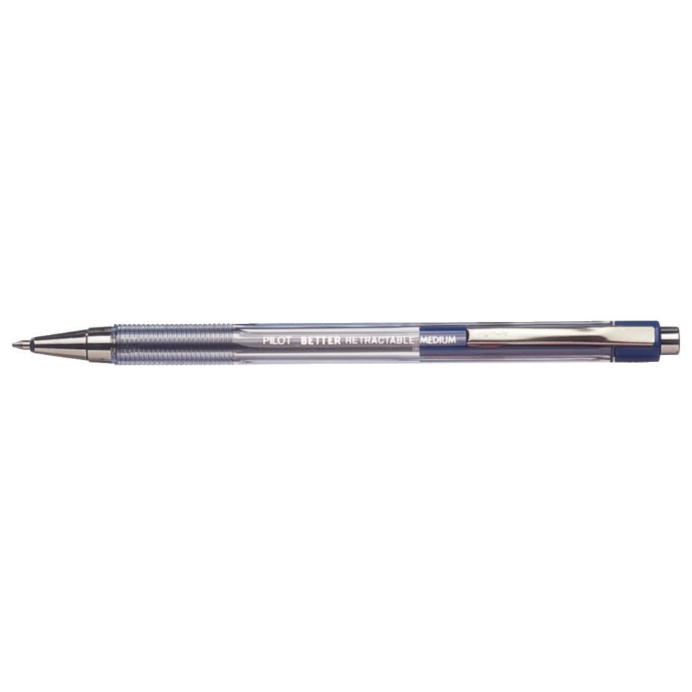 Pilot BP-145 Medium Retractable Ballpoint Pens Blue 4 Pack