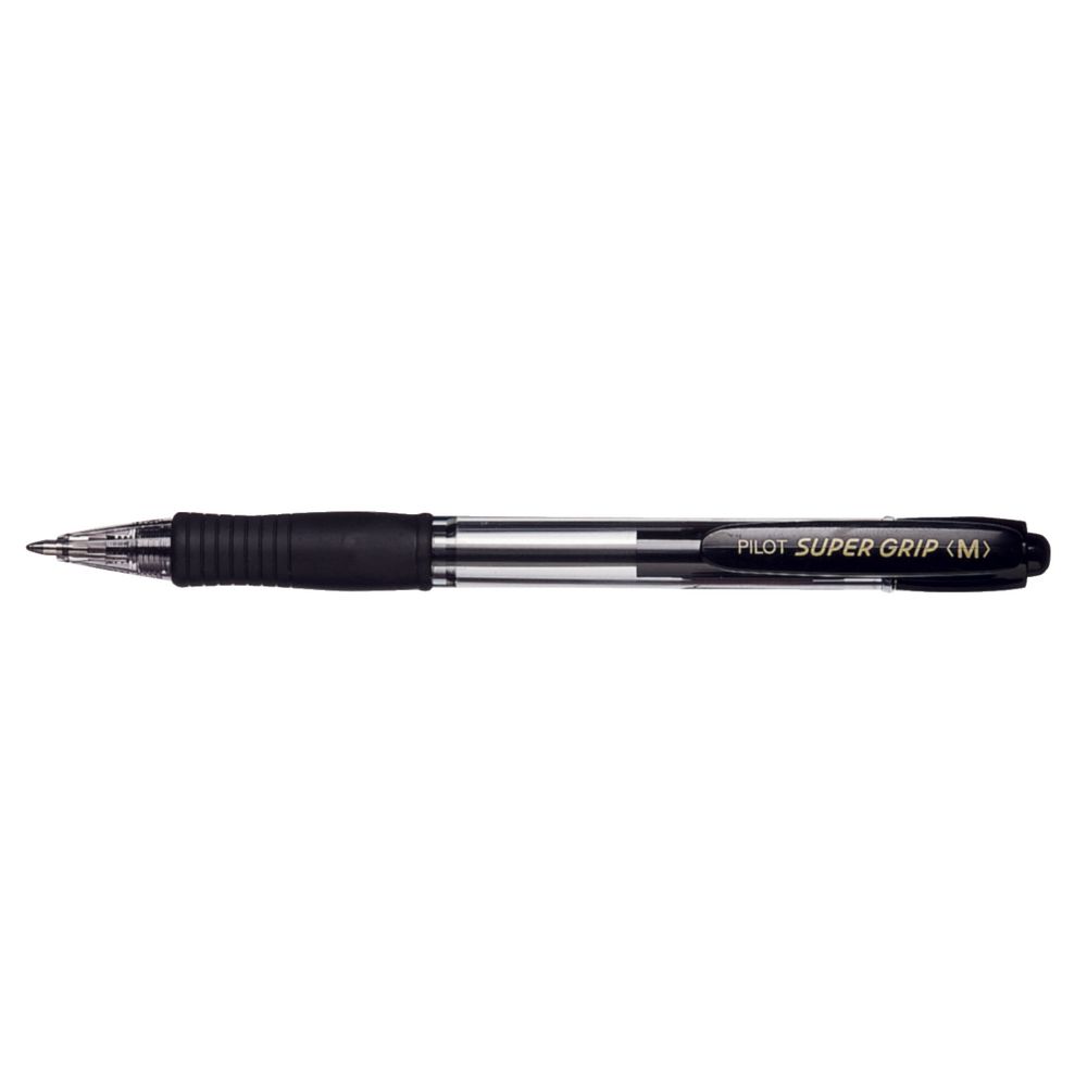 Pilot Super Grip Retractable Ballpoint Pen Black 4 Pack