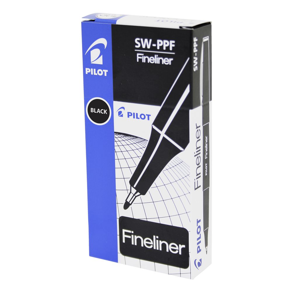 Pilot 0.4mm Fineliners Black 12 Pack