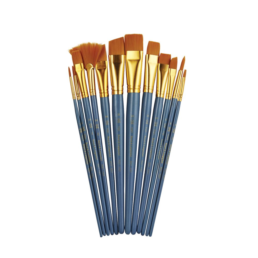 Royal & Langnickel Medium Gold Paintbrush Set 12 Piece