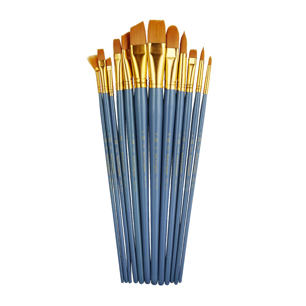 Royal & Langnickel Medium Gold Paintbrush Set 12 Piece