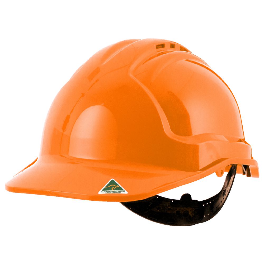 orange hard hat