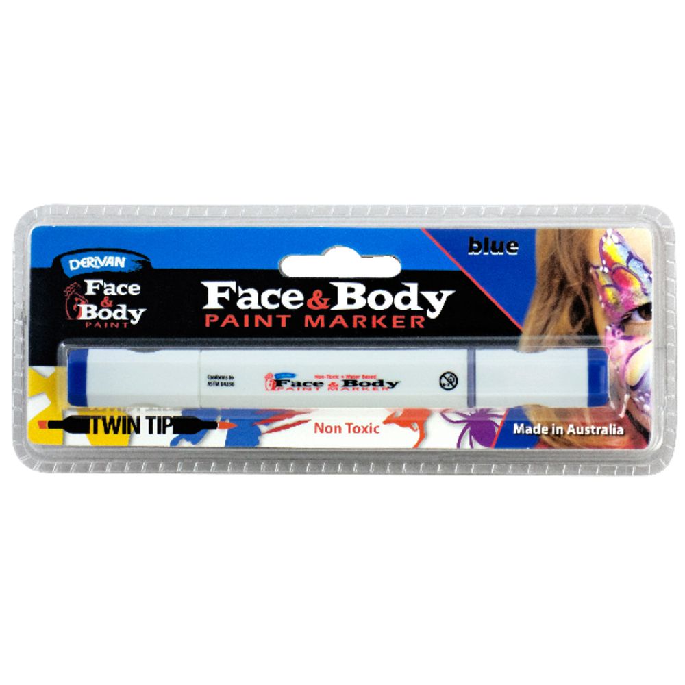 Derivan Face and Body Paint Marker Blue
