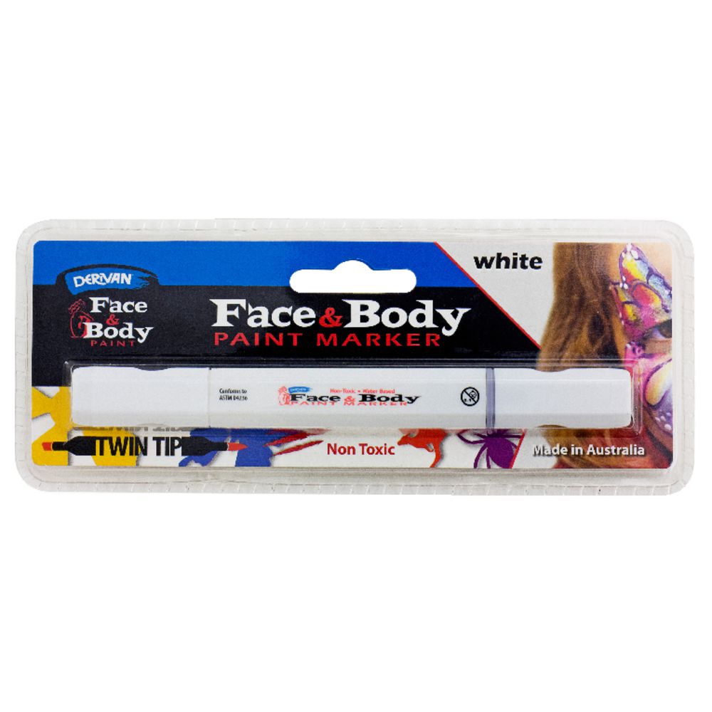 Derivan Face and Body Paint Marker White