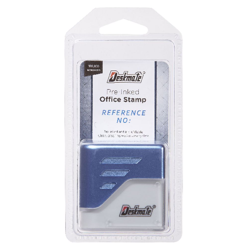 Deskmate Pre-inked Office Stamp Reference No: Blue