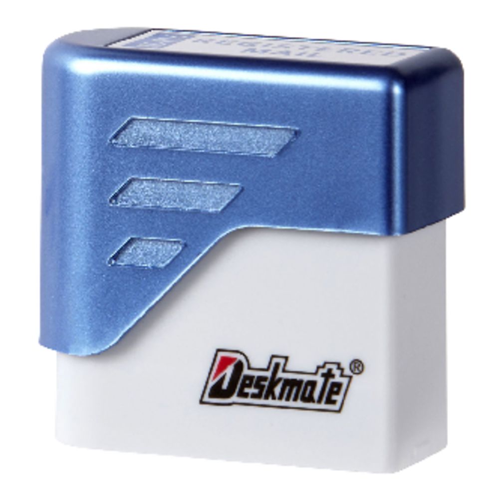 Deskmate Pre-inked Office Stamp Registered Mail Blue