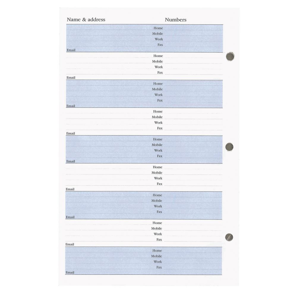 Collins Debden 3 Ring Refill 80 Sheets