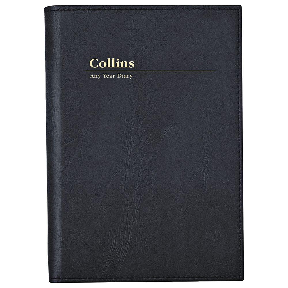 Collins Debden Vanessa A4 Week to View Undated Diary Black eBay