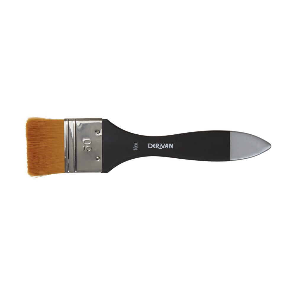 Derivan Short Handle Flat Paintbrush 50mm