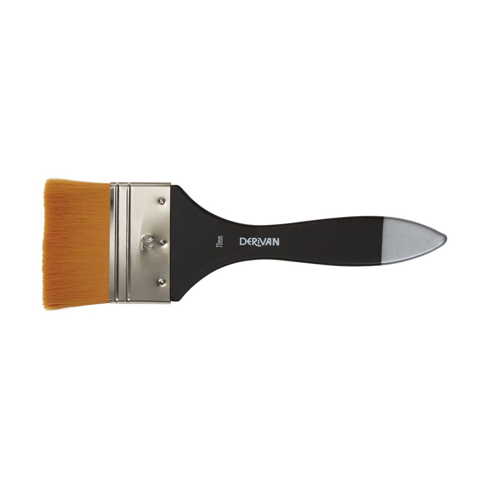 Derivan Short Handle Flat Paintbrush 70mm