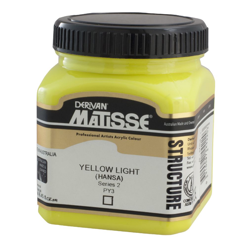 Derivan Structure Paint 250mL Yellow Light Hansa