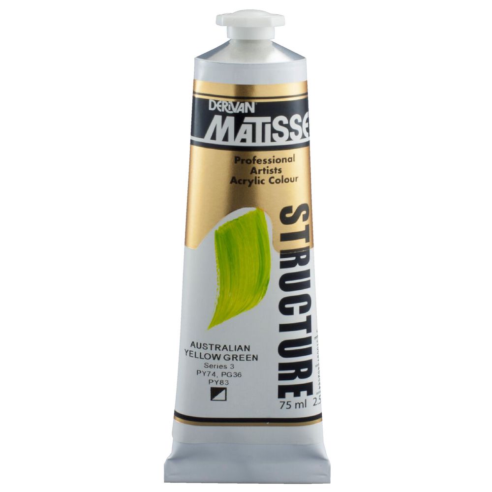 Derivan Structure Paint 75mL Australian Yellow Green S3
