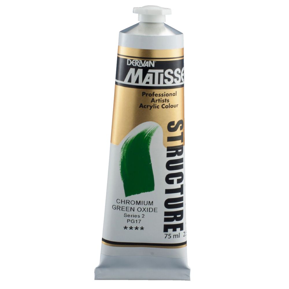 Derivan Structure Paint 75mL Chromium Green Oxide S2