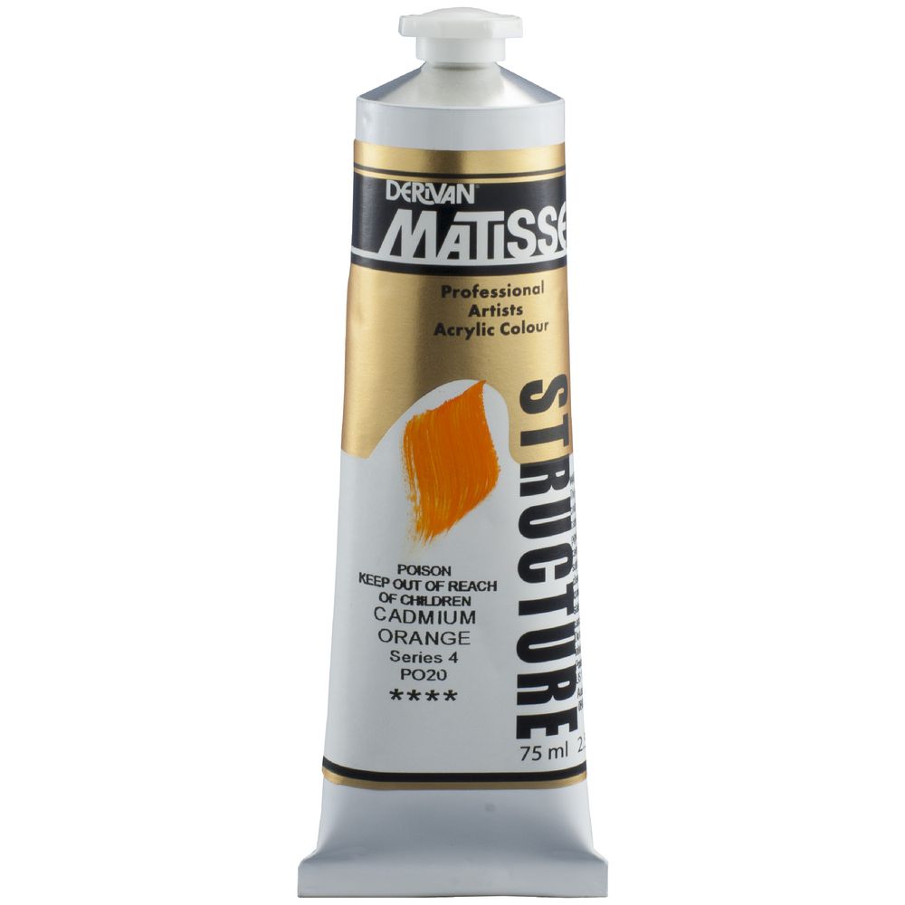 Derivan Structure Paint 75mL Cadmium Orange S4
