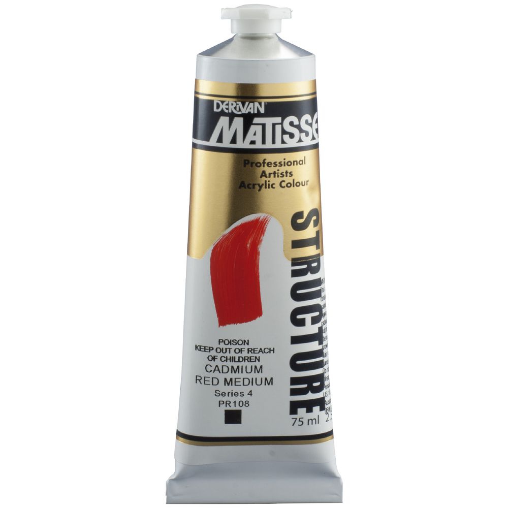 Derivan Structure Paint 75mL Cadmium Red Medium S4