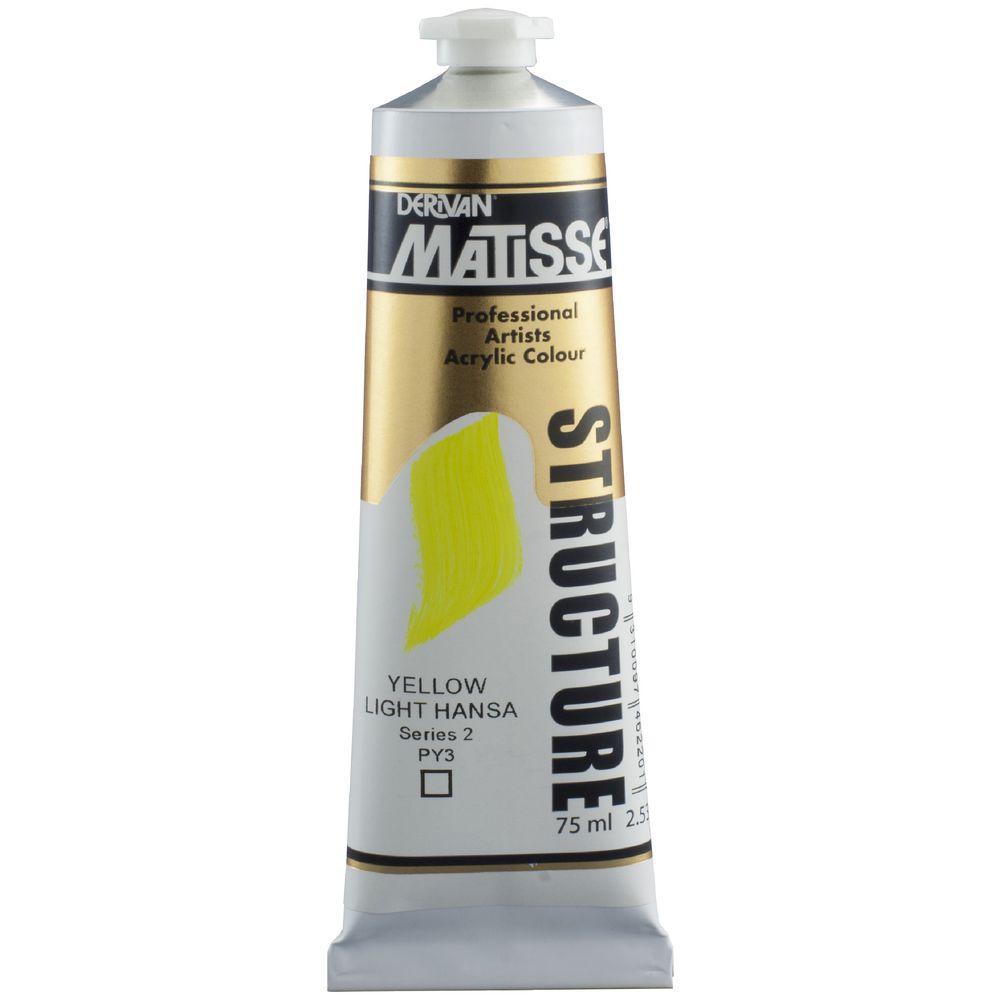 Derivan Structure Paint 75mL Yellow Light Hansa