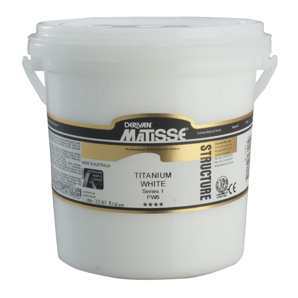 Derivan Structure Paint 1L Titanium White