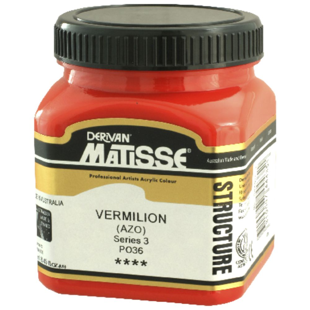Derivan Structure Paint 250mL Vermilion