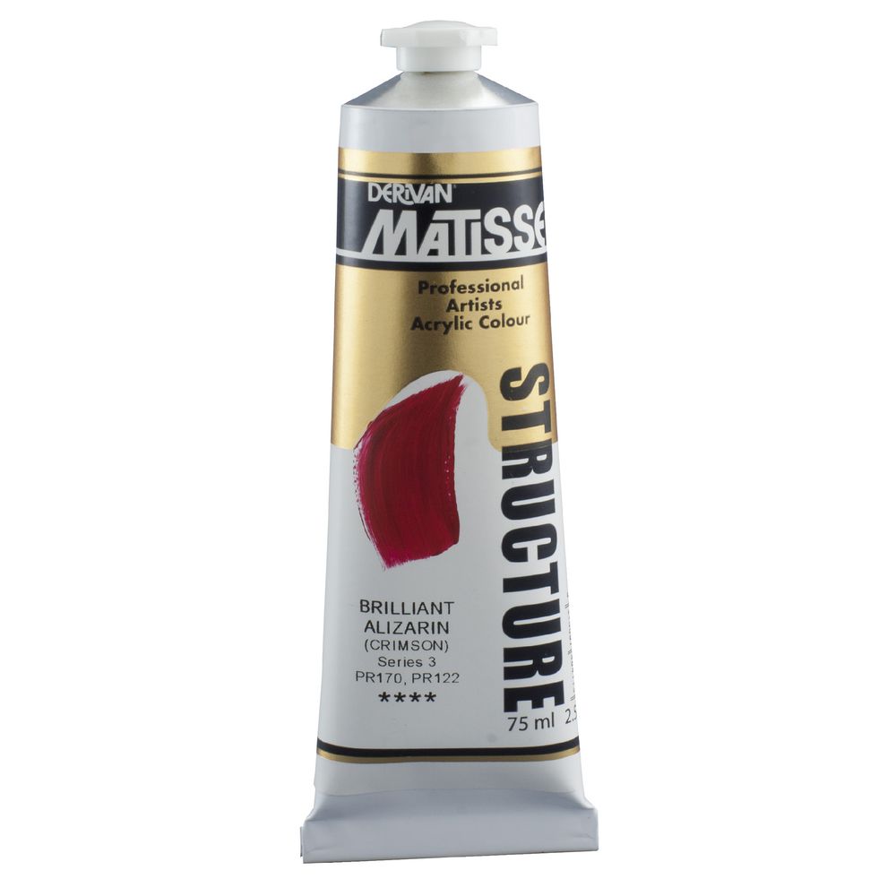 Derivan Structure Paint 75mL Brilliant Alizarin Crimson S3