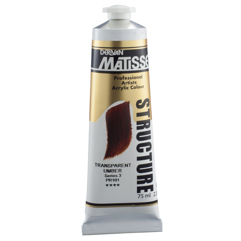 Derivan Structure Paint 75mL Transparent Umber S1