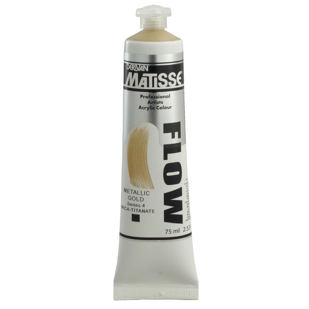 Derivan Flow Paint 75mL Metallic Gold S4