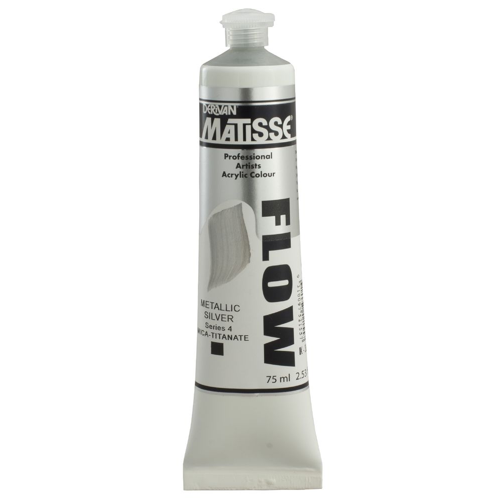 Derivan Flow Paint 75mL Metallic Silver S4
