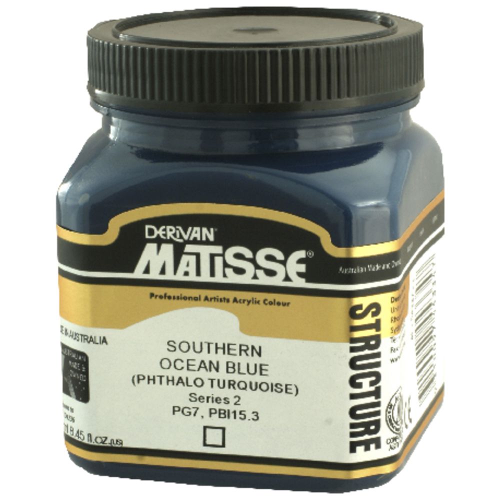 Derivan Structure Paint 250mL Southern Ocean Blue
