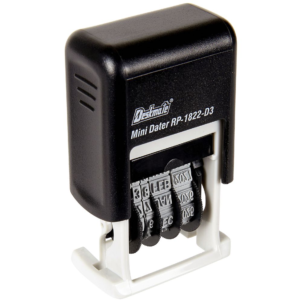 Deskmate Self Inking Mini Dater 3mm Black