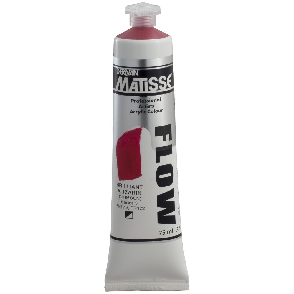 Derivan Flow Paint 75mL Brilliant Alizarin S3