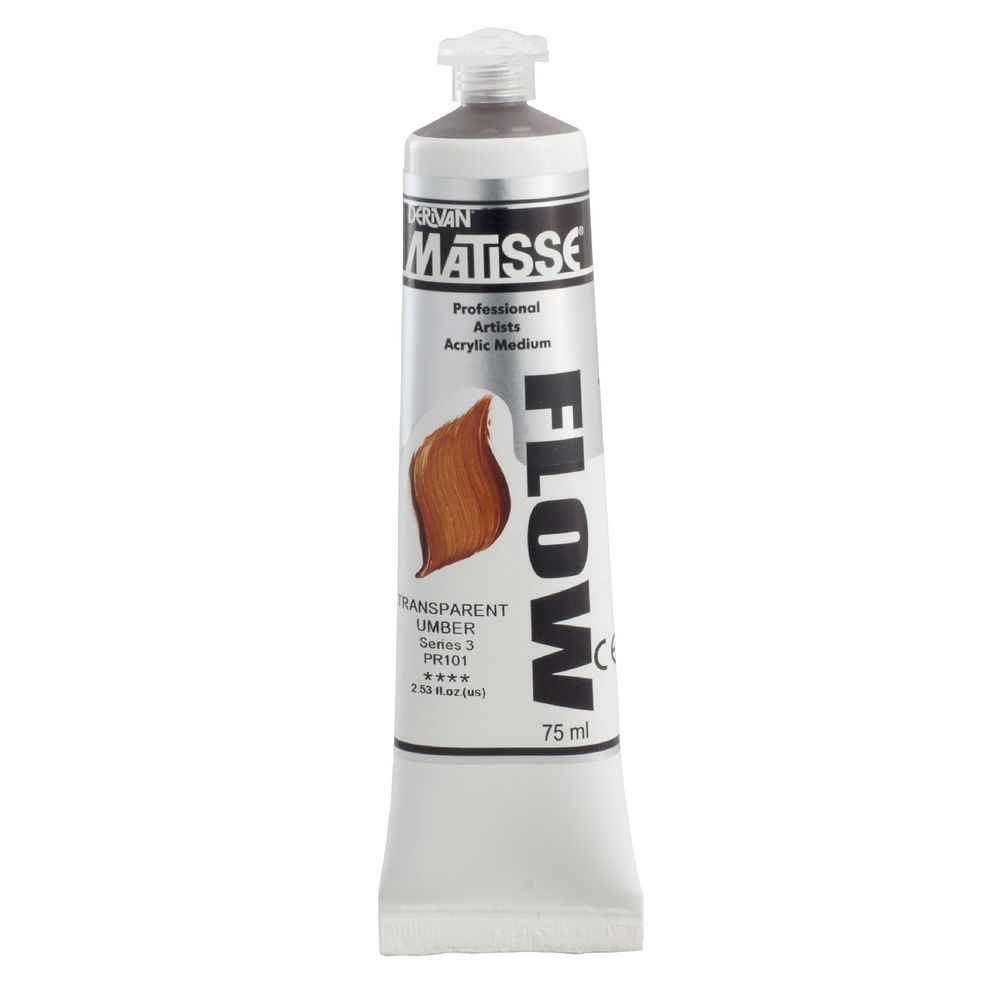 Derivan Flow Paint 75mL Transparent Umber S3