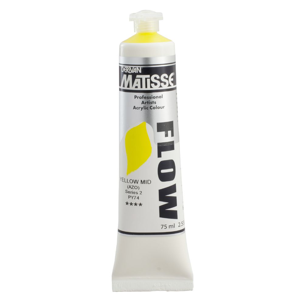 Derivan Flow Paint 75mL Yellow Mid Azo S2