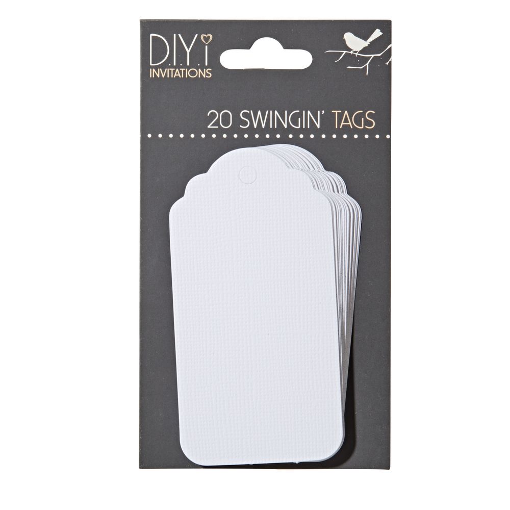 DIYi Swingin' Tag White or Kraft 20 Pack