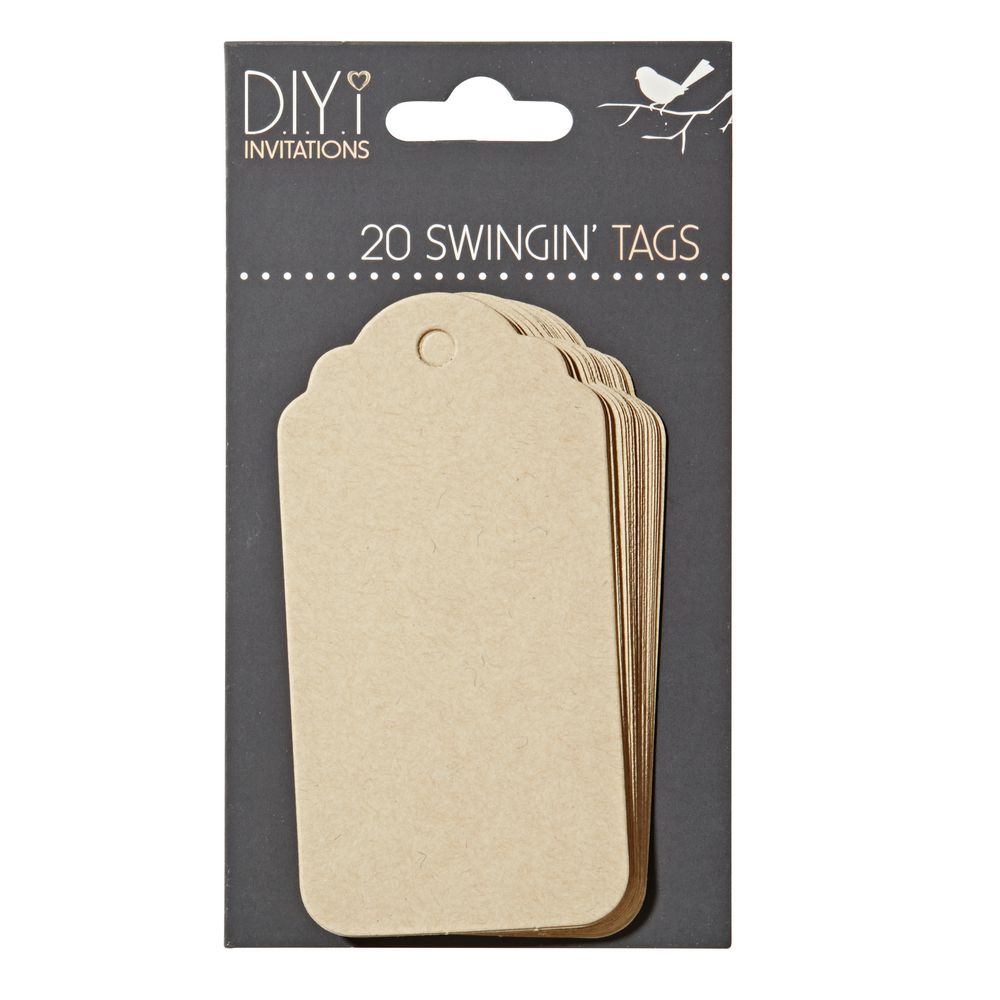 DIYi Swingin' Tag White or Kraft 20 Pack