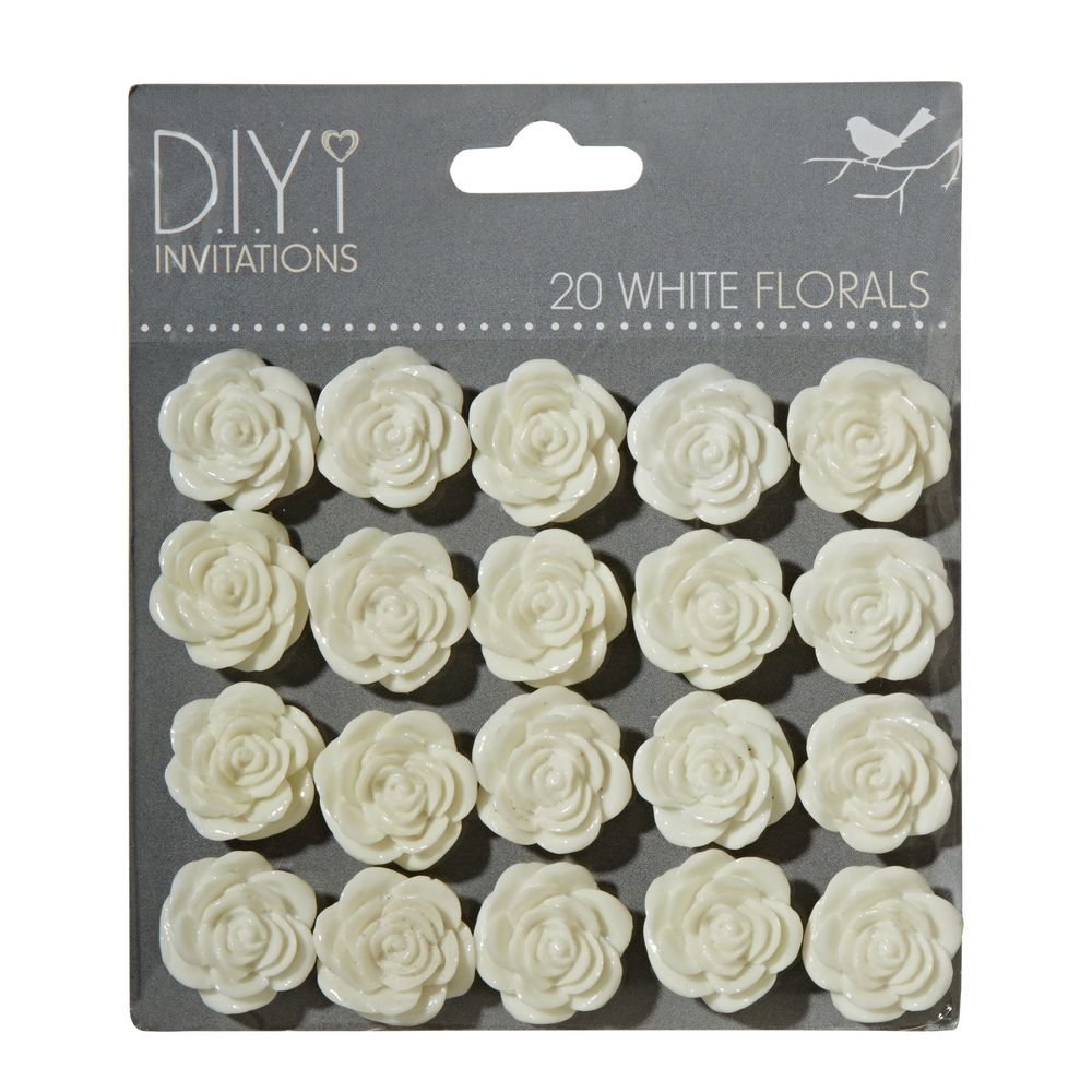 DIYi White Florals 20 Pack