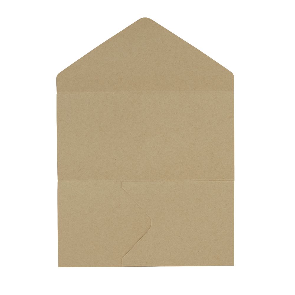 DIYi Deluxe DL Folded Pocket Envelope Kraft 5 Pack