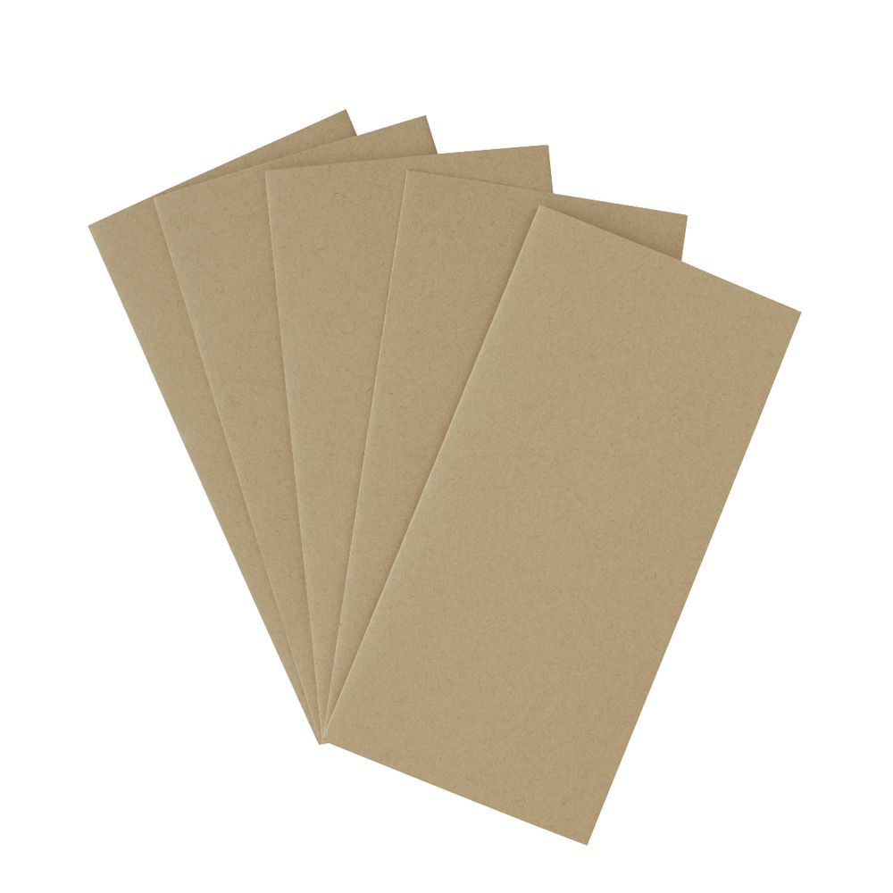 DIYi Deluxe DL Folded Pocket Envelope Kraft 5 Pack