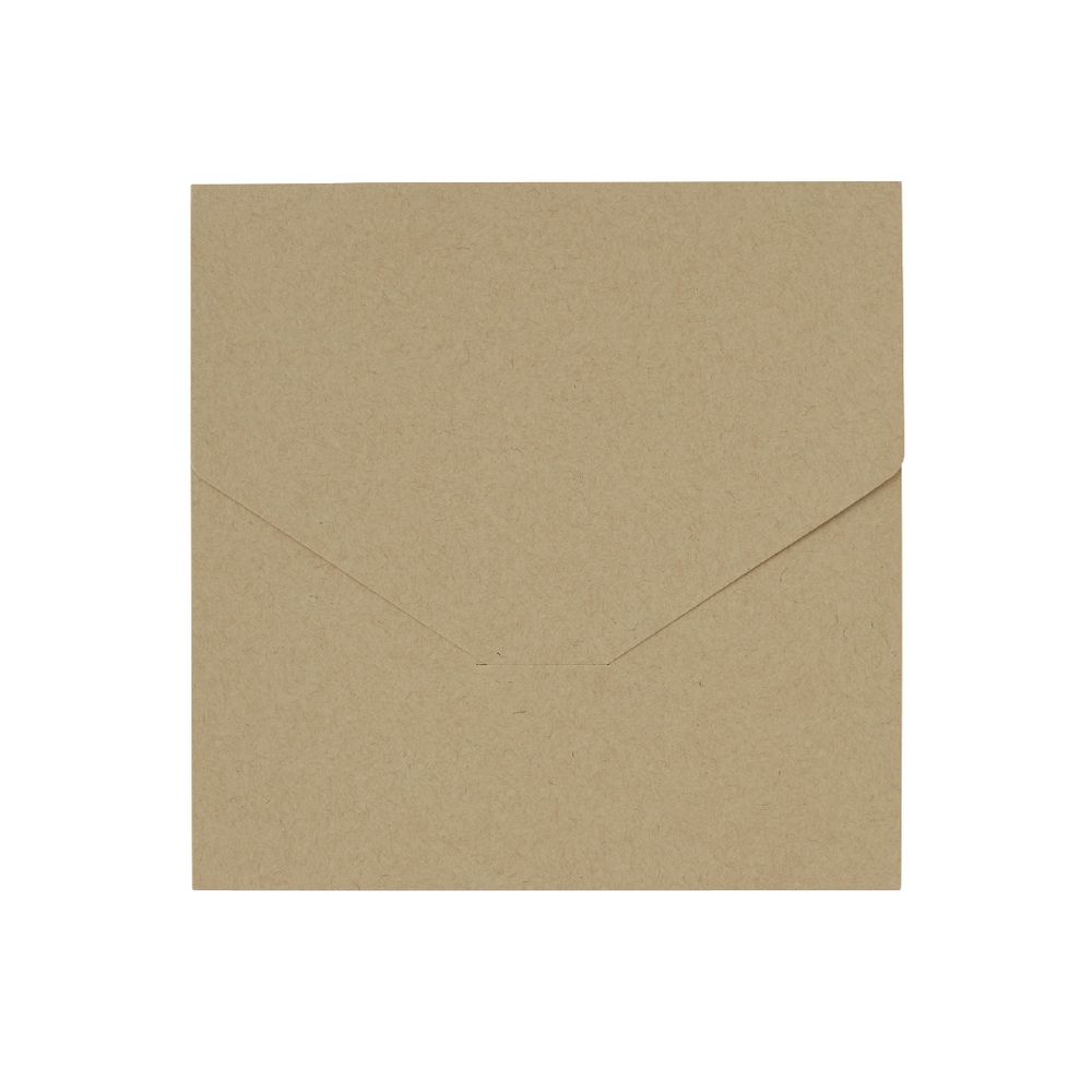 DIYi Deluxe Square Folded Pocket Envelope 150mm Kraft 5 Pack