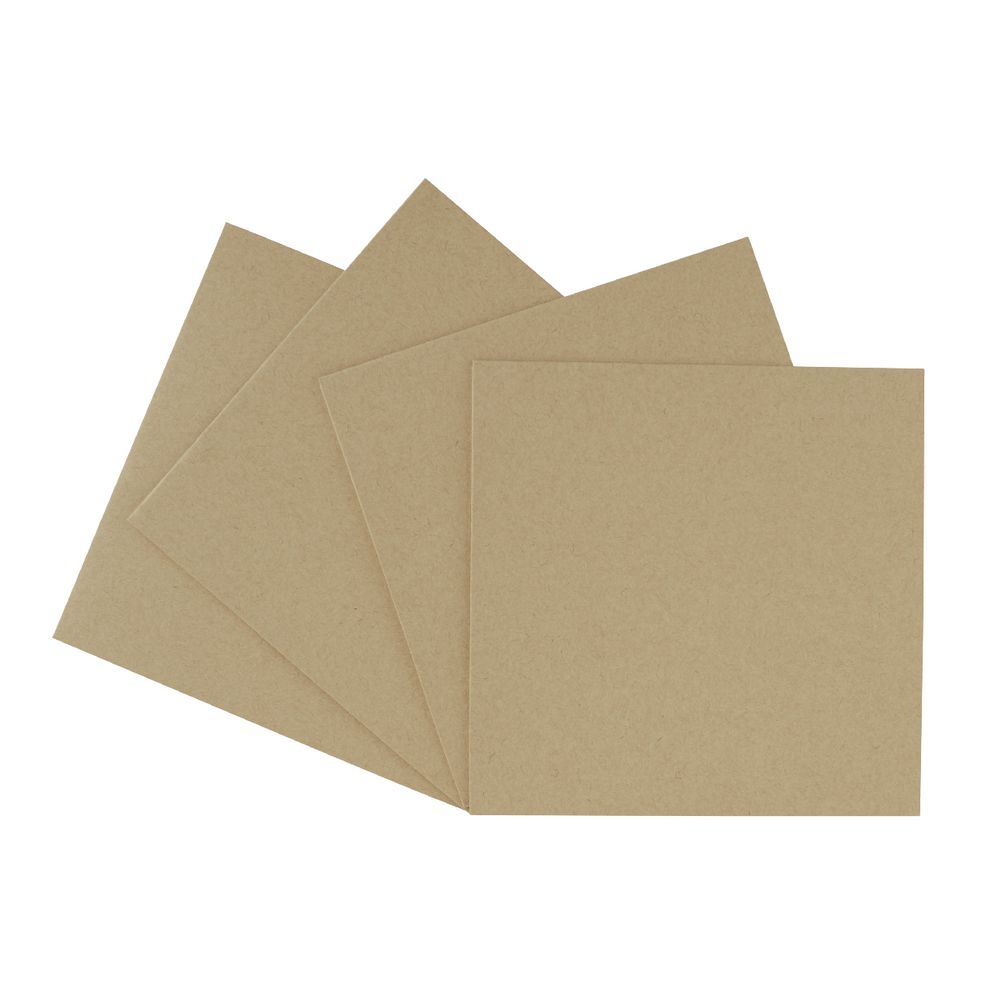 DIYi Deluxe Square Folded Pocket Envelope 150mm Kraft 5 Pack