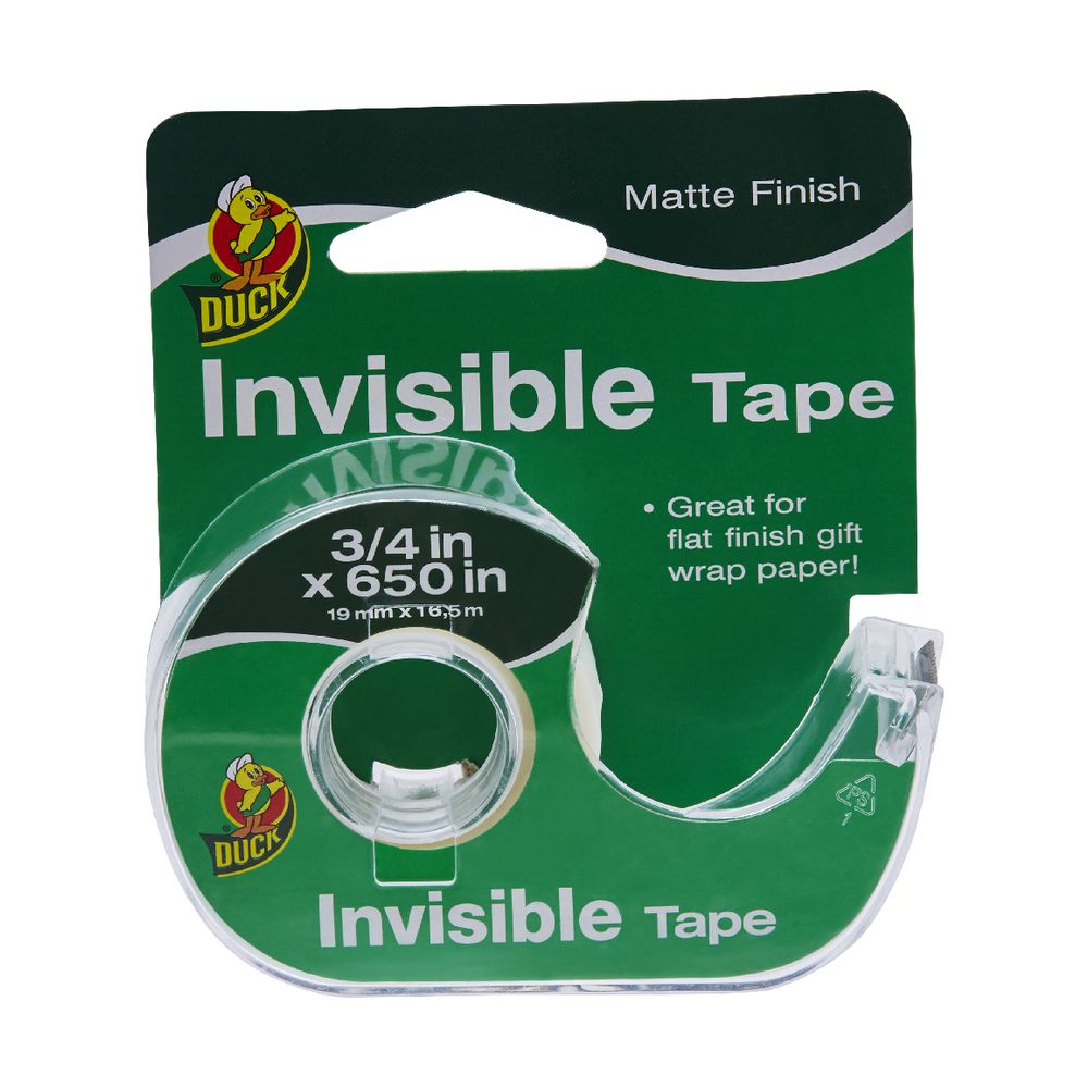 Duck Invisible Tape with Dispenser 19mm x 16.5m Officeworks