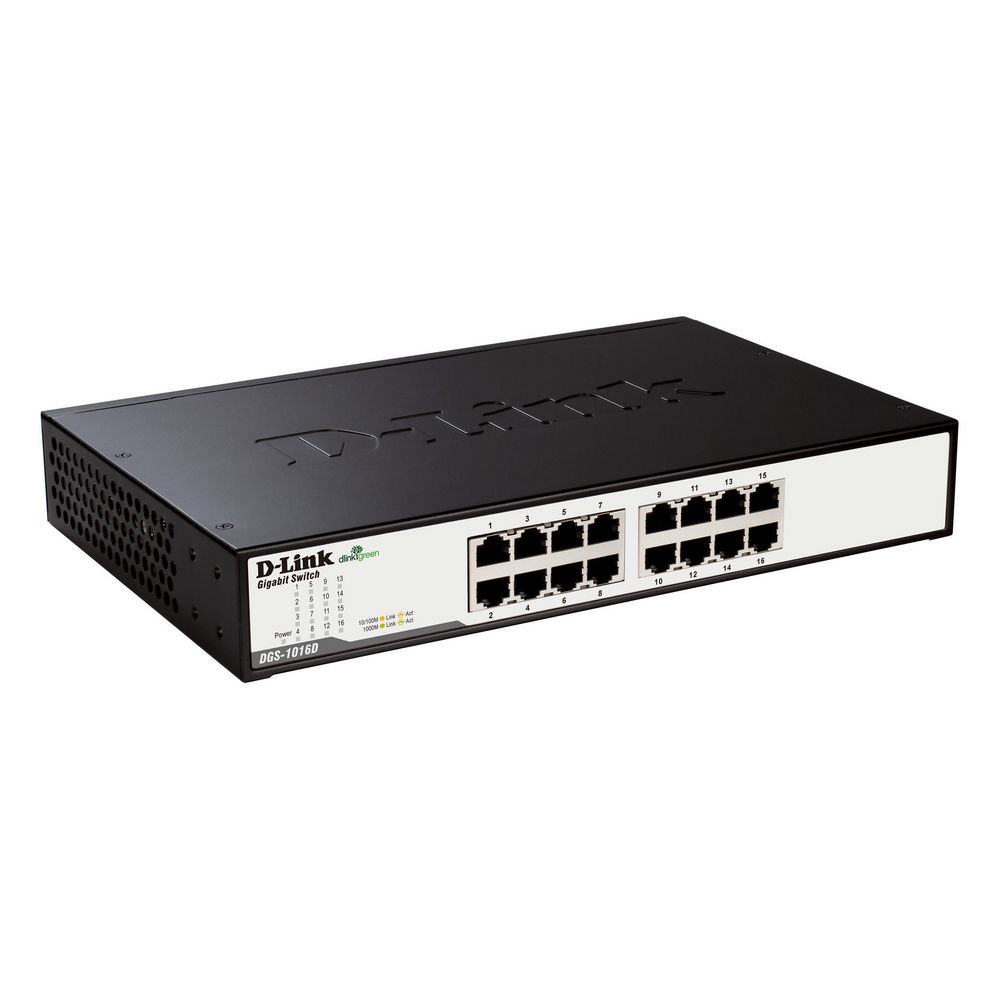 D-Link 16 Port Unmanaged Gigabit Switch DGS-1016D