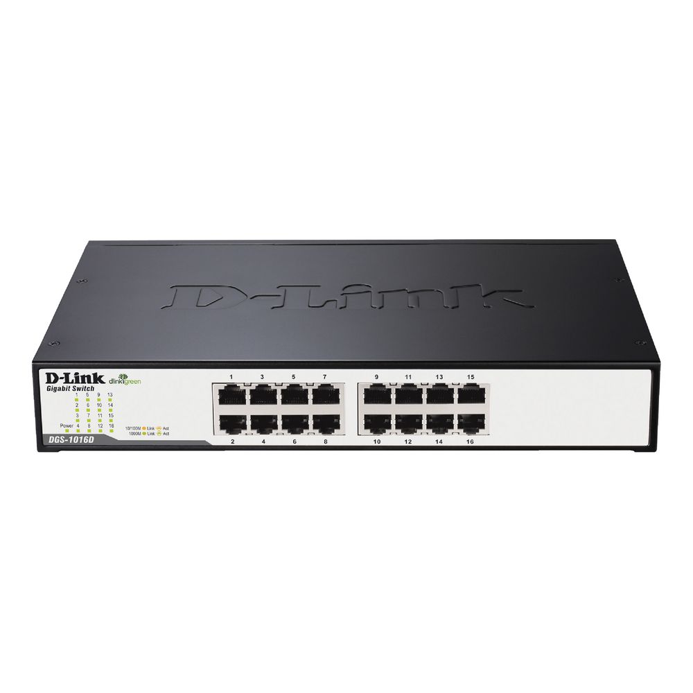 D-Link 16 Port Unmanaged Gigabit Switch DGS-1016D