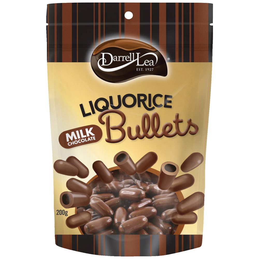 Darrell Lea Chocolate Liquorice Bullets 200g
