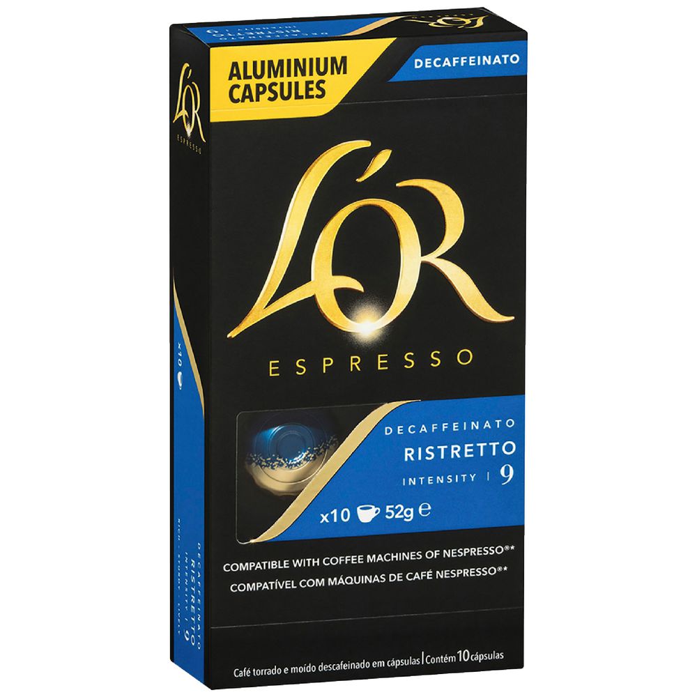 L'OR Ristretto Decaffeinato Coffee Pods 10 Pack | Officeworks