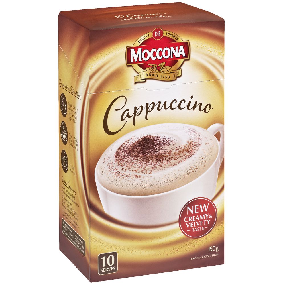 Moccona Cappuccino Sachets 10 Pack