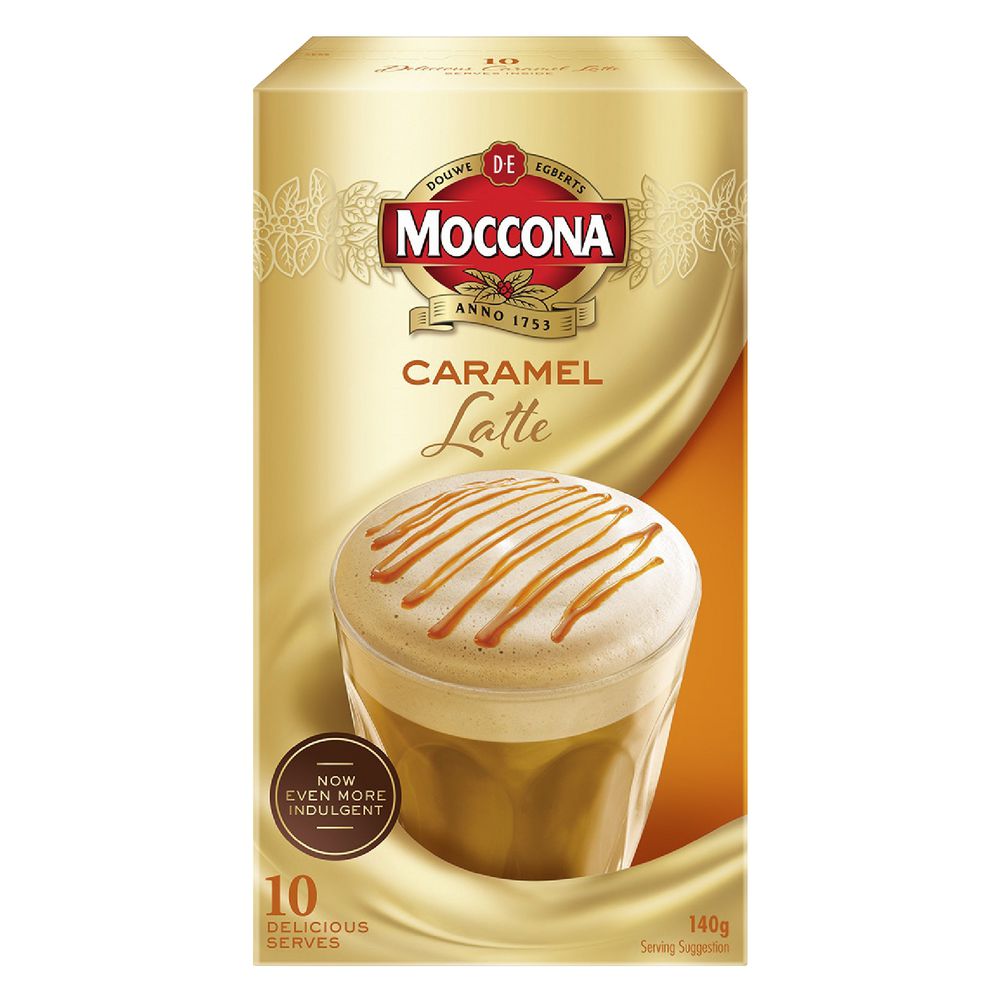 Moccona Caramel Latte Sachets 10 Pack