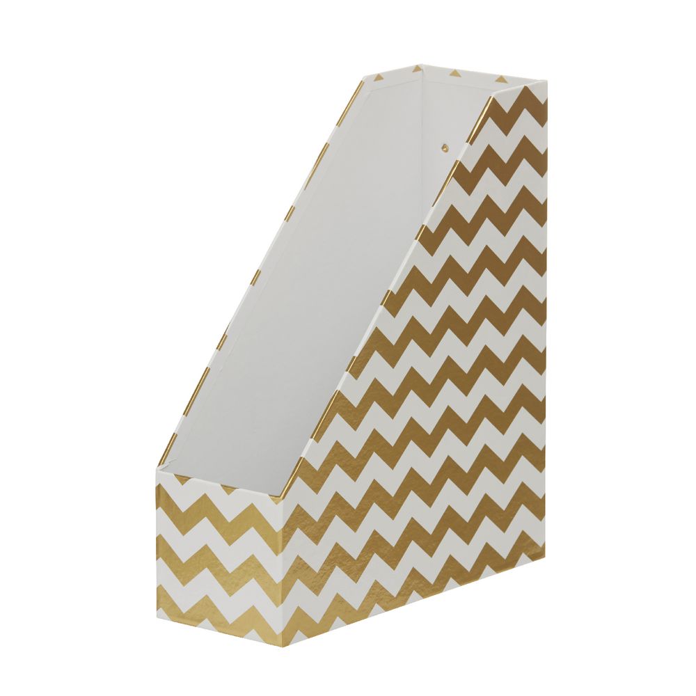 Otto Desk Accessory Set Gold Chevron 4 Pack